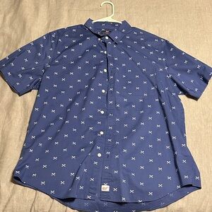 Vineyard Vines Navy Cross Pattern Men's Shirt